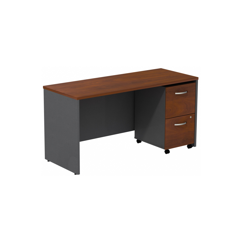 Series C Desk Credenza with 2 Drawer Mobile Pedestal